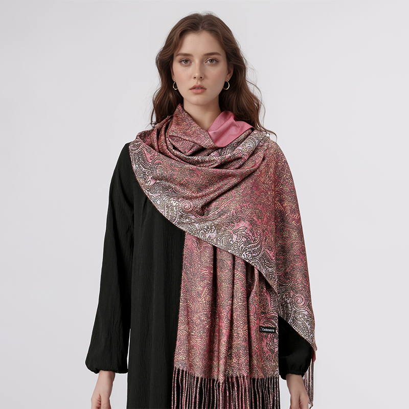 Luxury Paisley Pashmina Shawl  - مراجعة Woven Scarf Blanket وسعره