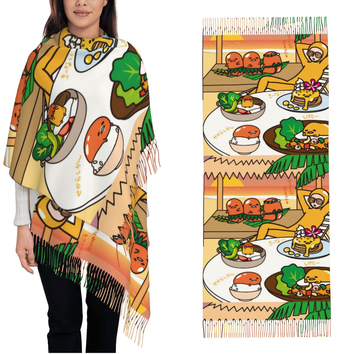 Women's Scarf with Tassel Gude - مراجعة Pashmina Wrap Large وسعره