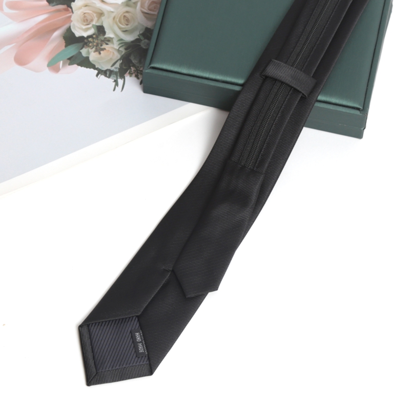 Black Colors Zipper Tie Handma - مراجعة Skinny Tie Men وسعره