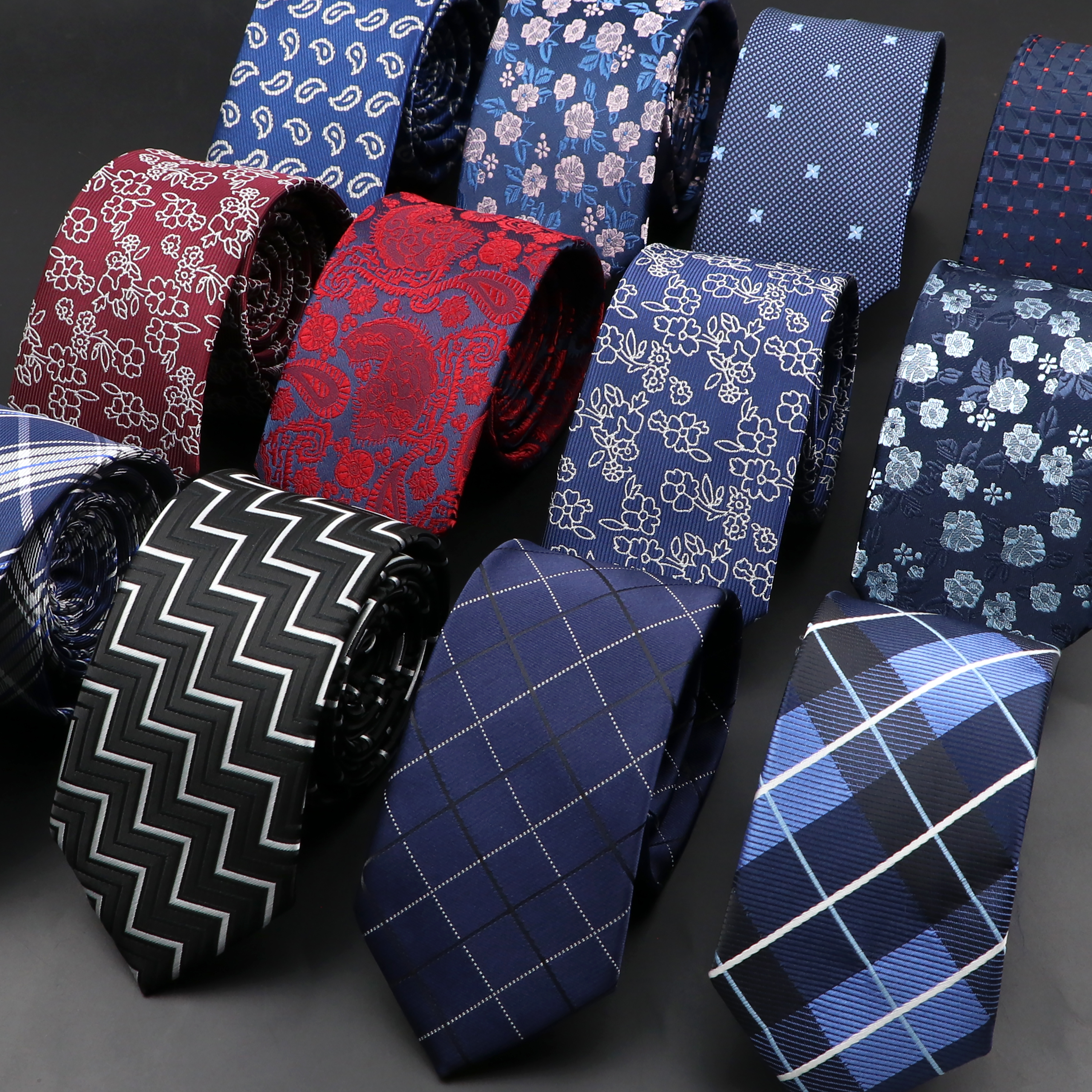 New Men Ties Solid Color Strip - مراجعة Skinny Tie Men وسعره