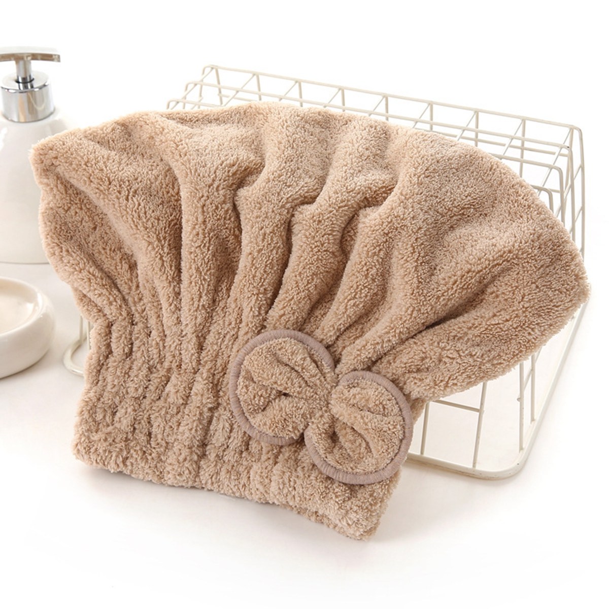 1Pc Microfiber Hair Drying Tow - مراجعة Head Wrap Turban وسعره