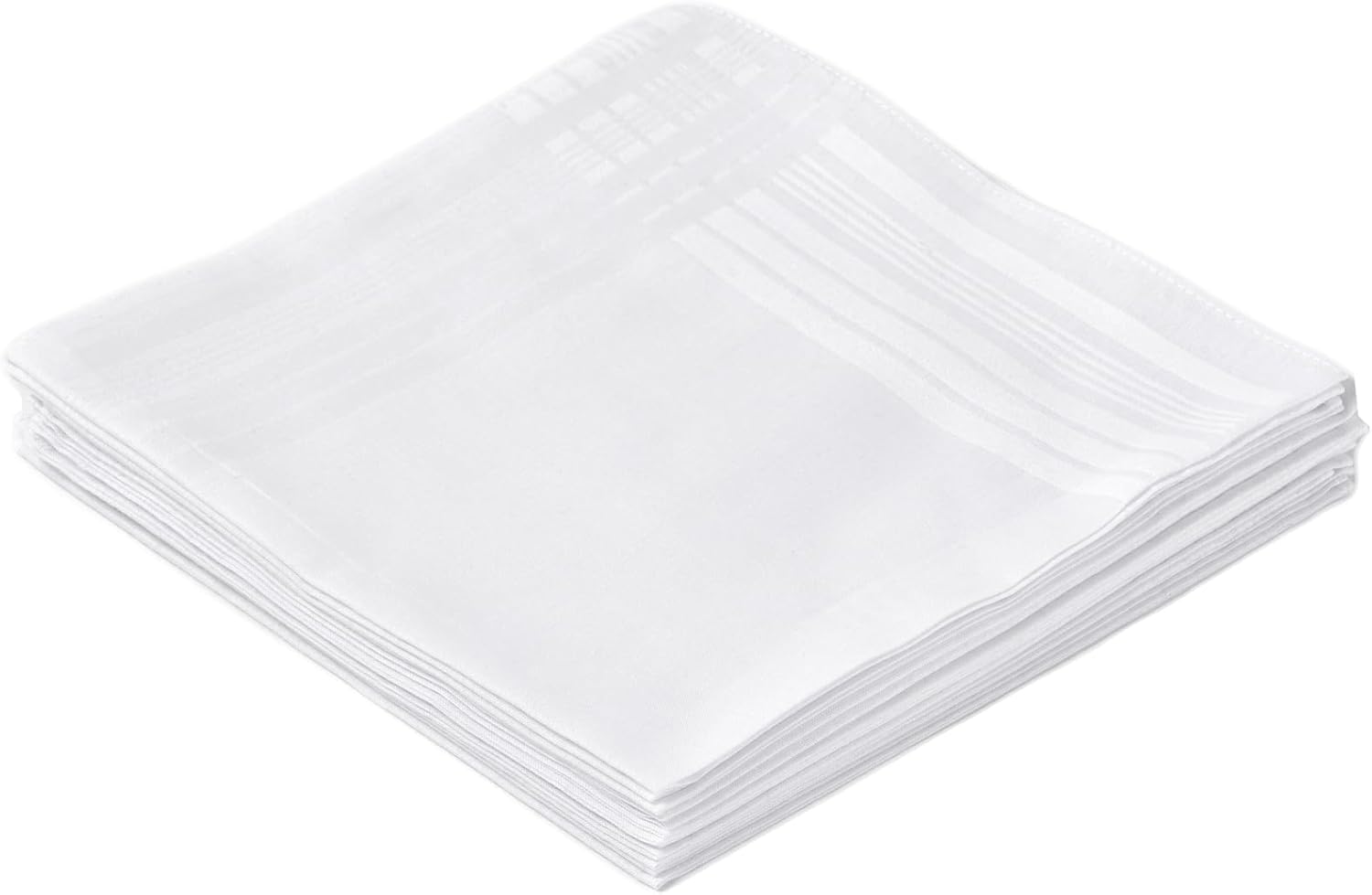 Men's Pure White 100% Cotton H - مراجعة Handkerchief Cotton Men وسعره