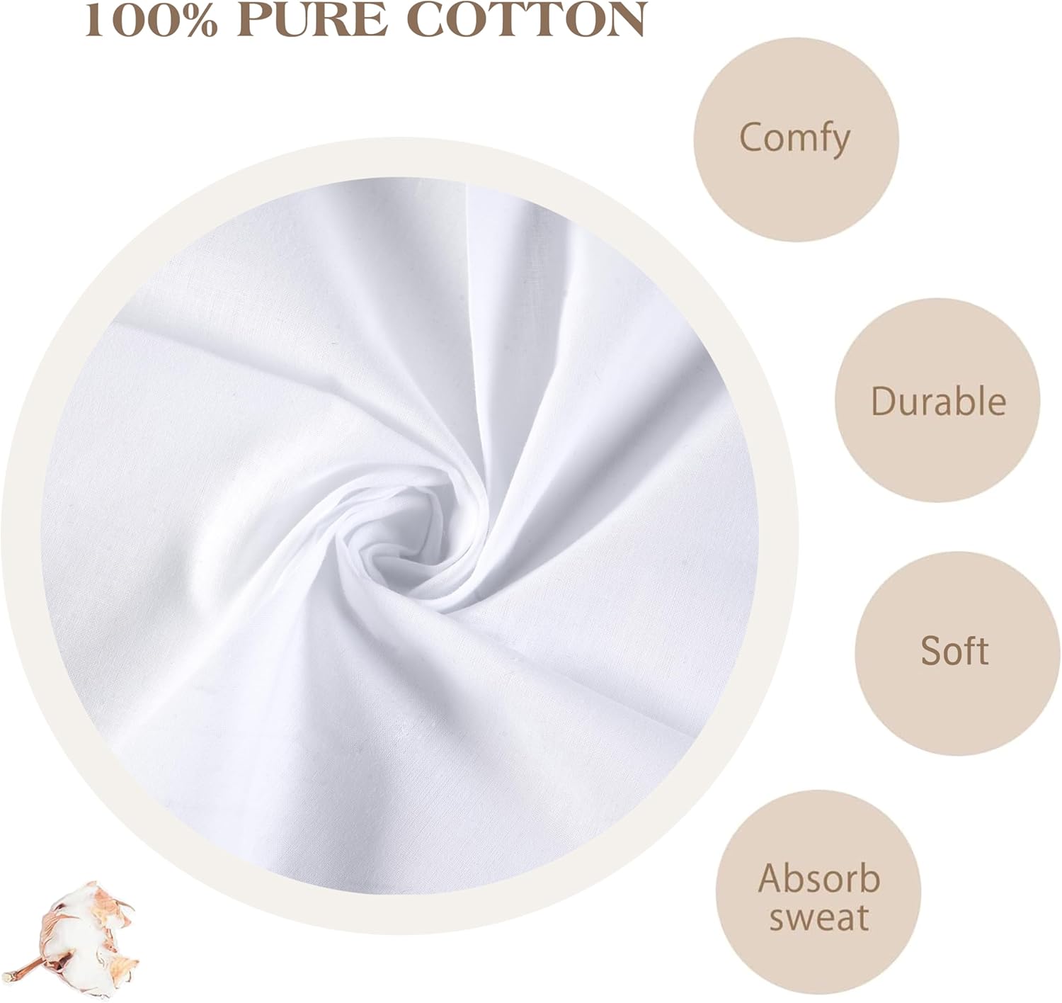 Men's Pure White 100% Cotton H - مراجعة Handkerchief Cotton Men وسعره