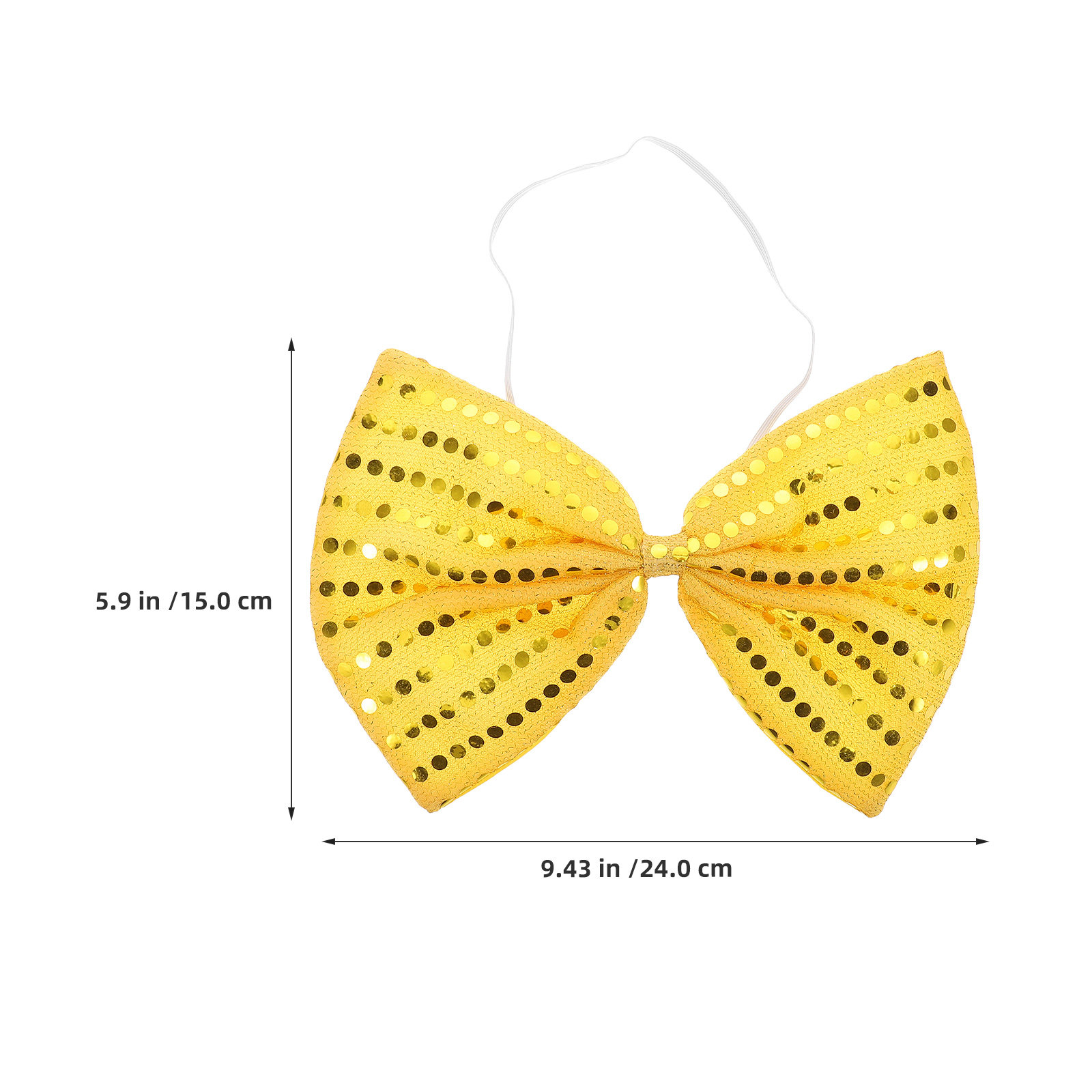 2Pcs Gold Sequin Bow Tie Overs - مراجعة Bow Tie Pre Tied وسعره