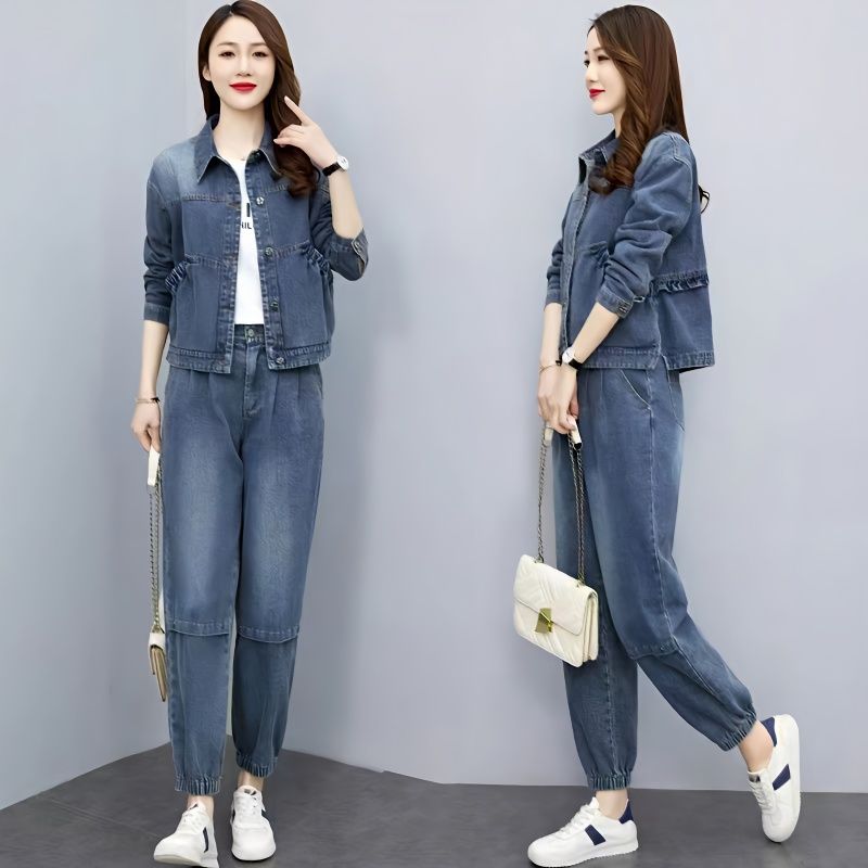 Women Denim Suits 2024 New Spr - مراجعة Pocket Square Set وسعره