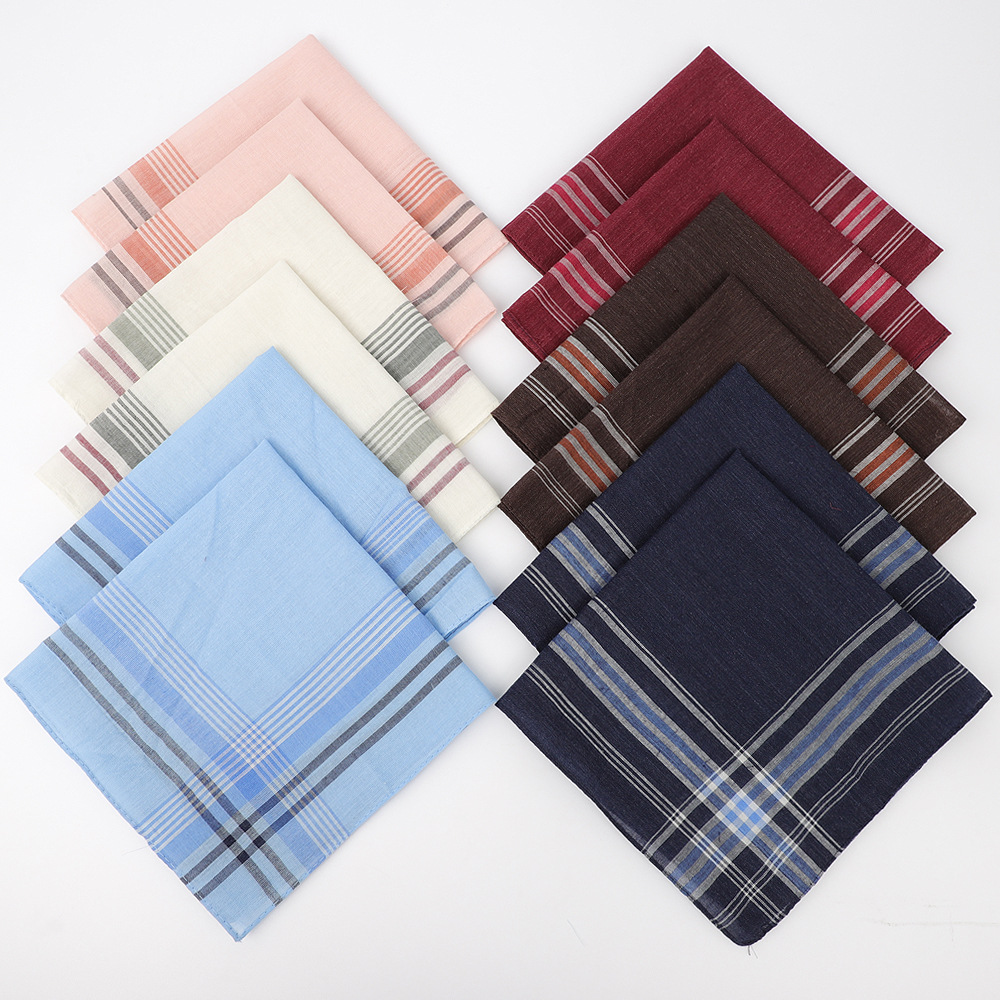 6pcs Men's Mixed Color Plaid S - مراجعة Handkerchief Cotton Men وسعره