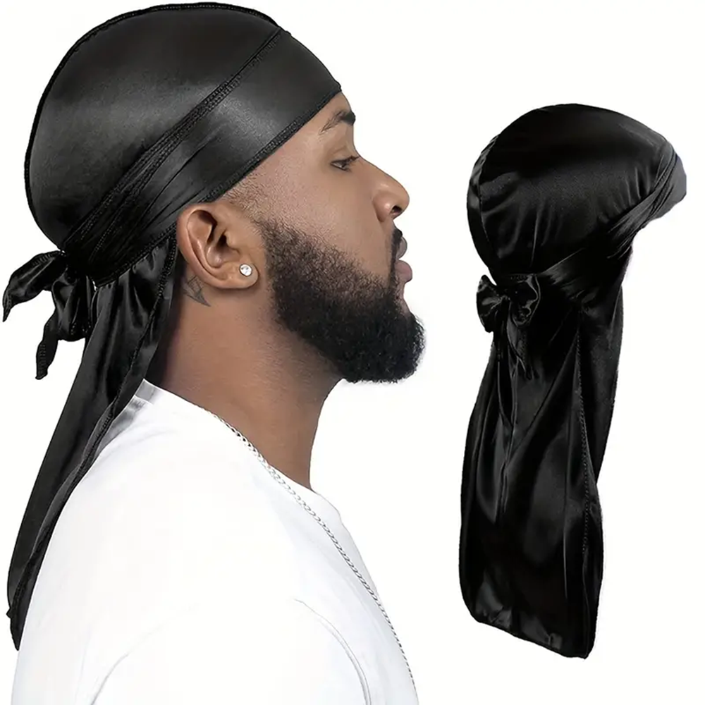 Men's Silk Durag Shower cap Ba - مراجعة Bandana Doo Rag وسعره