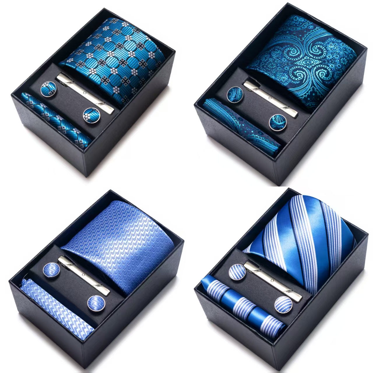 Bright Color Paisley Men's Tie - مراجعة Pocket Square Set وسعره