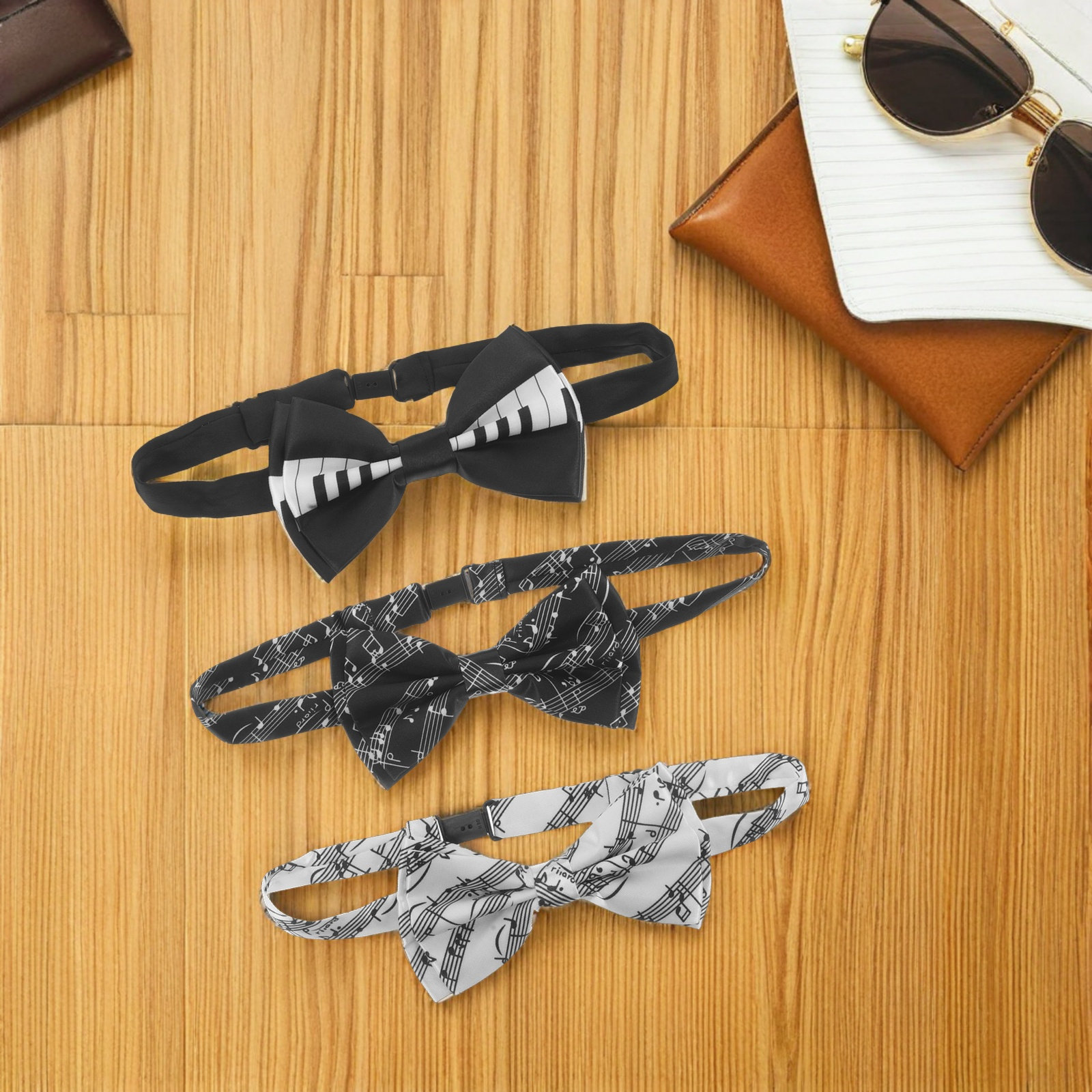 3Pcs Music Bow Tie Set Piano K - مراجعة Bow Tie Pre Tied وسعره