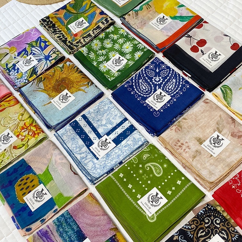 100% Cotton Square Scarf For W - مراجعة Bandana Cotton وسعره
