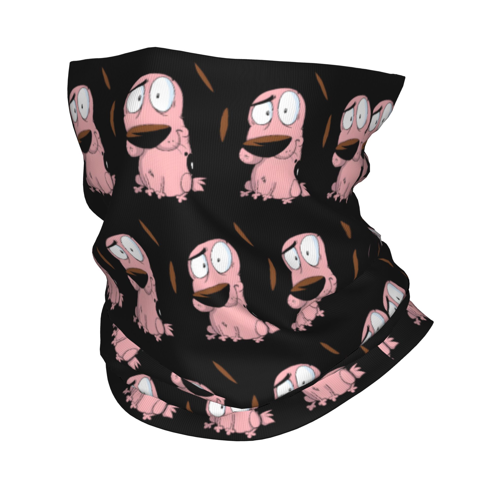 Custom Cartoon Courage Dog Win - مراجعة Neck Warmer Tube وسعره