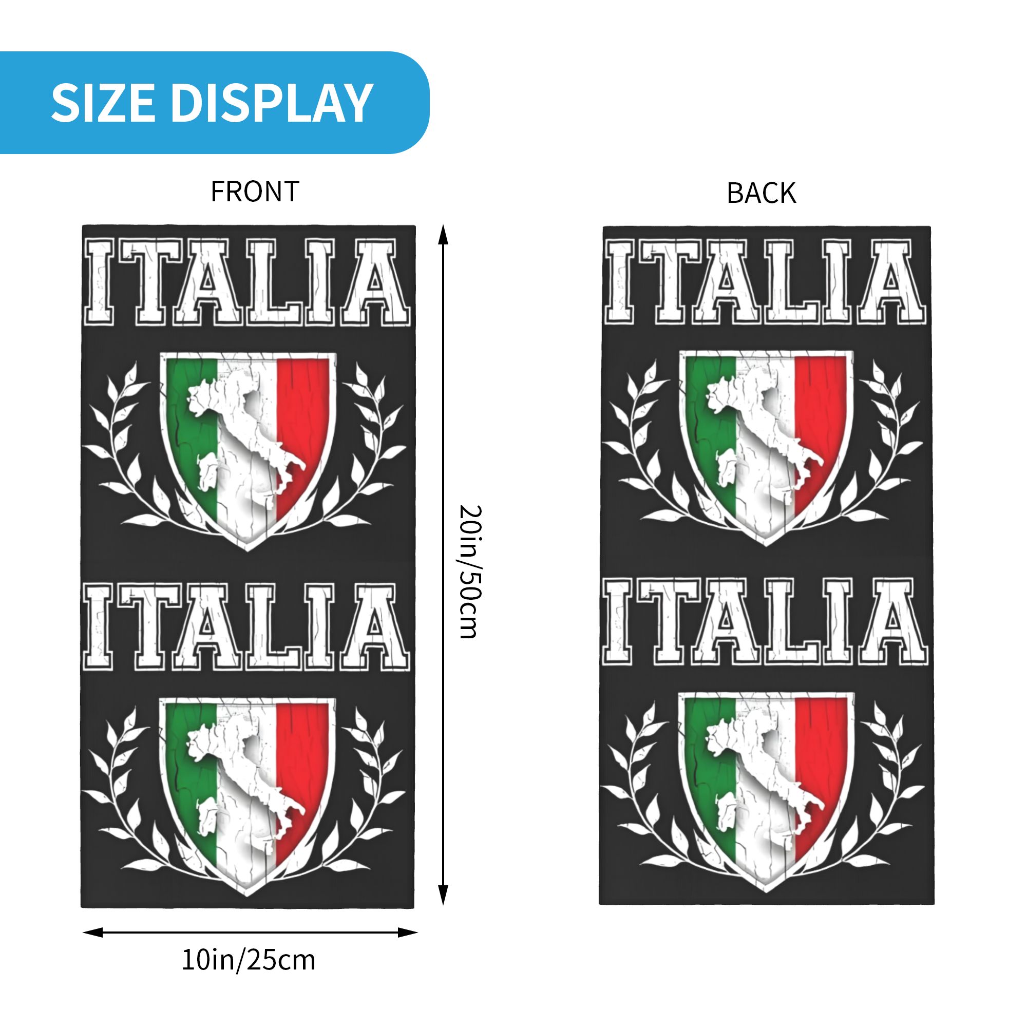 Custom Italy Flag Bandana Neck - مراجعة Neck Warmer Tube وسعره