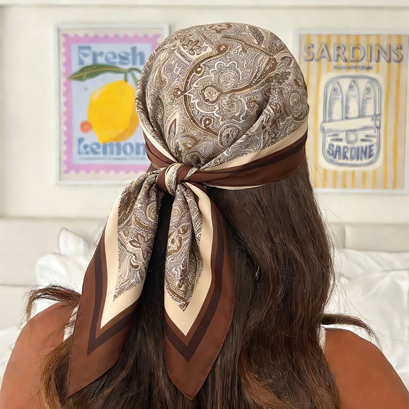 Luxury Women Silk Square Scarf - مراجعة Face Scarf Mask وسعره