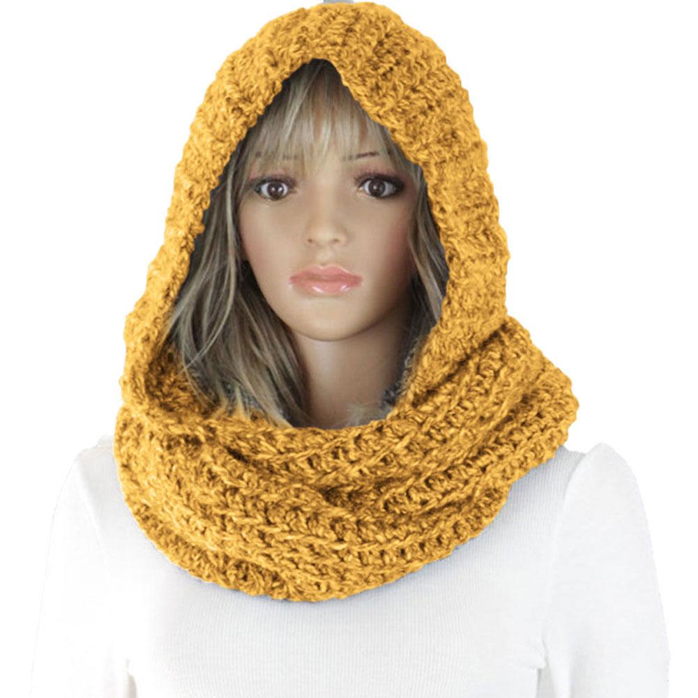 Knitted Hooded Scarf Winter Wo - مراجعة Infinity Scarf Knit وسعره