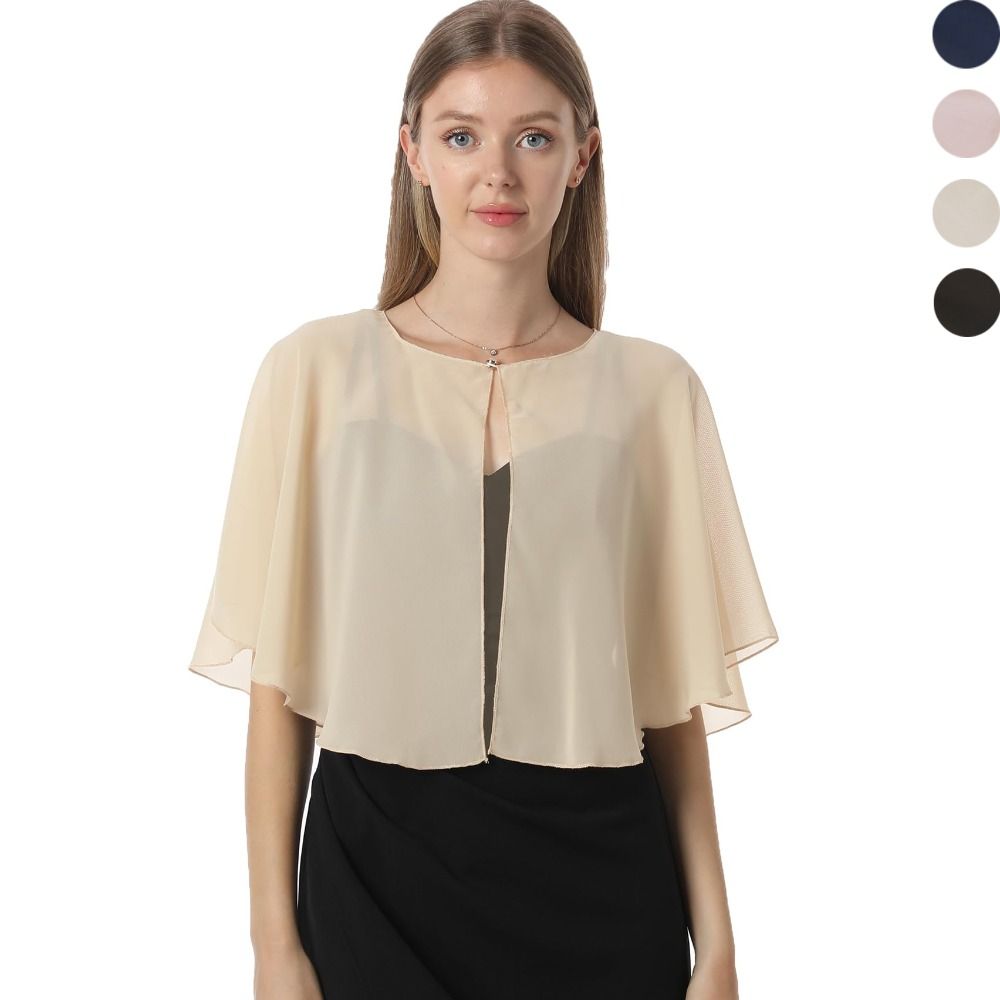Vintage Sheer Chiffon Capelet  - مراجعة Stole Wedding Shawl وسعره