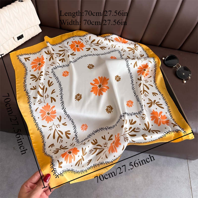 1Pc new printed fashion silk s - مراجعة Scarf Silk Square وسعره