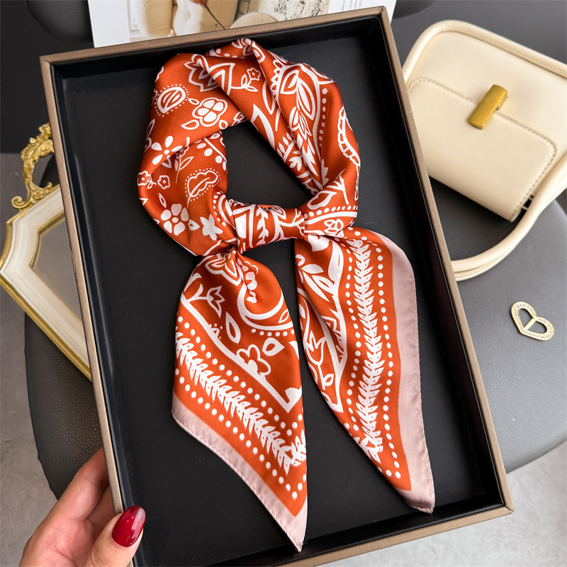 1Pc cashew print fashion silk  - مراجعة Scarf Silk Square وسعره