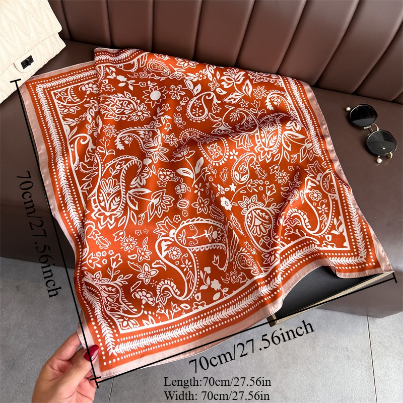 1Pc cashew print fashion silk  - مراجعة Scarf Silk Square وسعره