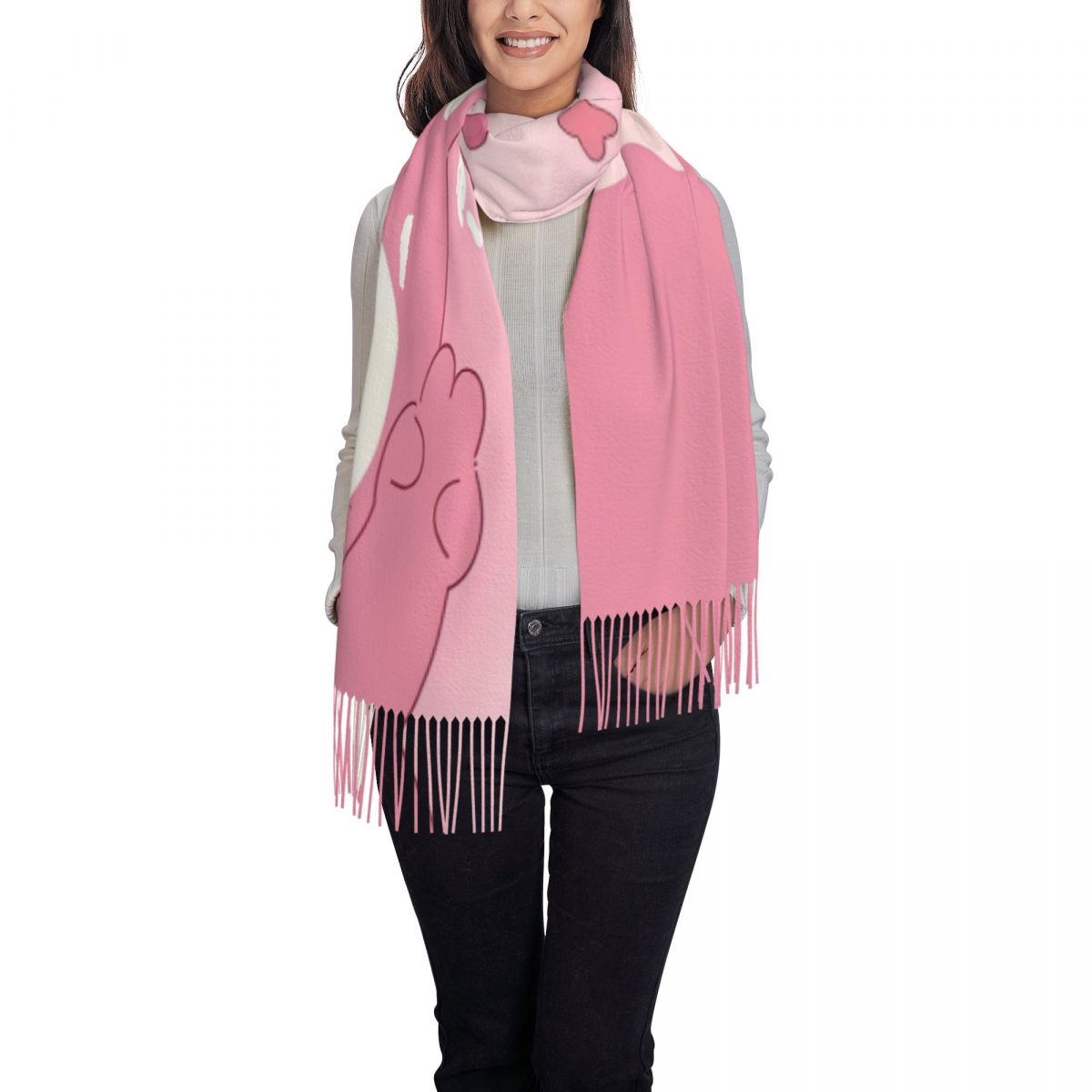 Lotso Pink Bear Women's Scarf  - مراجعة Pashmina Wrap Large وسعره