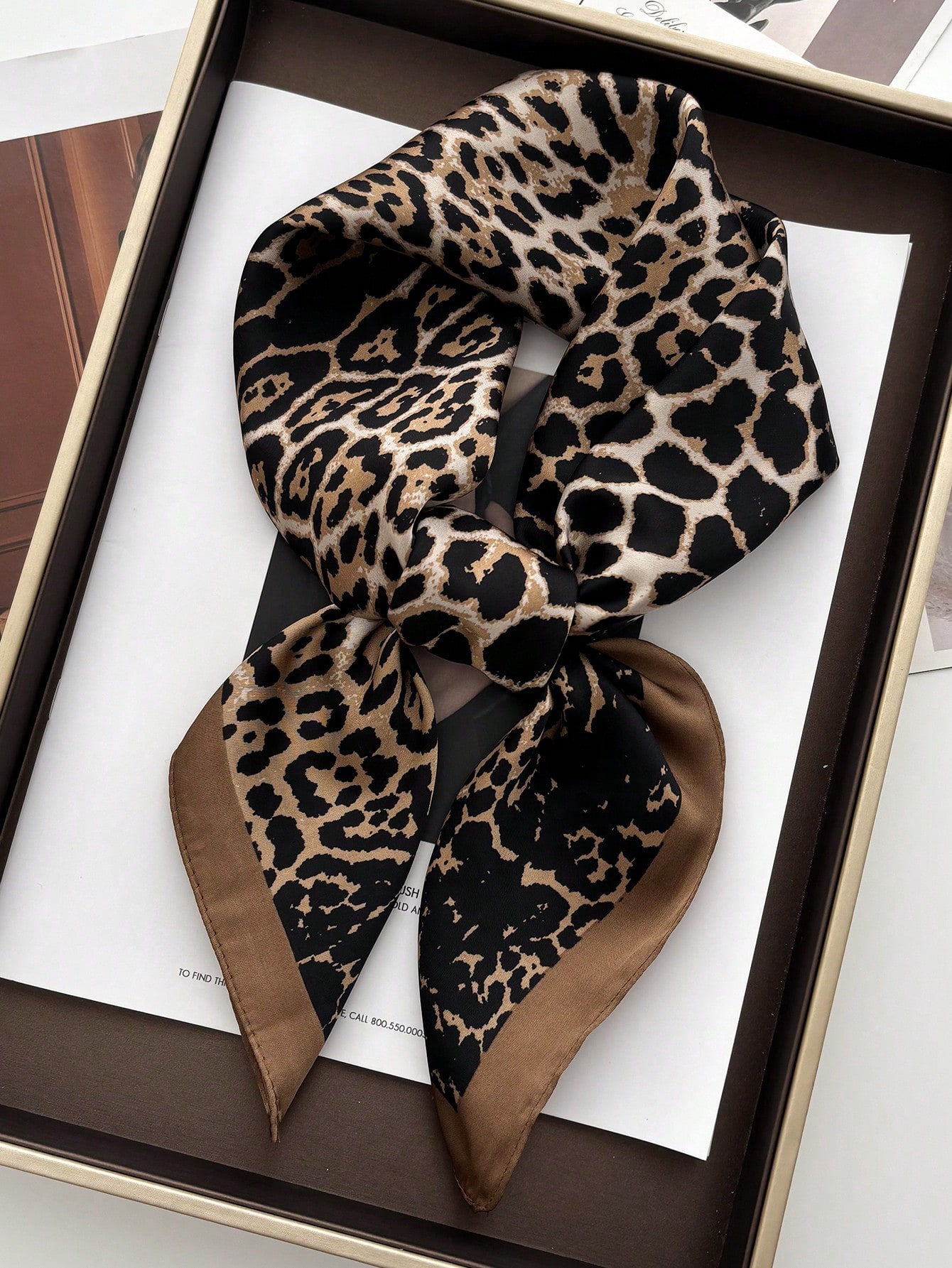 1pc Luxury Brand Leopard Print - مراجعة Bandana Cotton وسعره