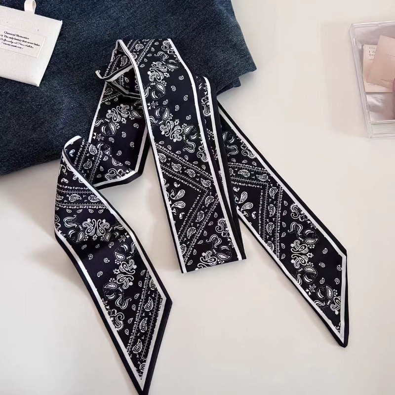 Black White Double Sided Paisl - مراجعة Ascot Neck Scarf وسعره