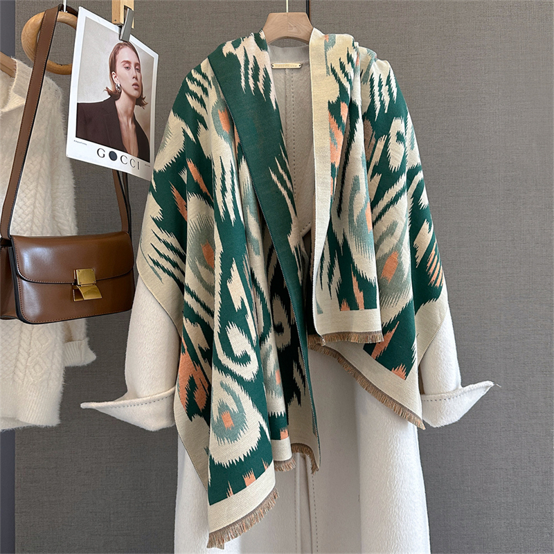 2025 Brand Warm Cashmere Ponch - مراجعة Woven Scarf Blanket وسعره