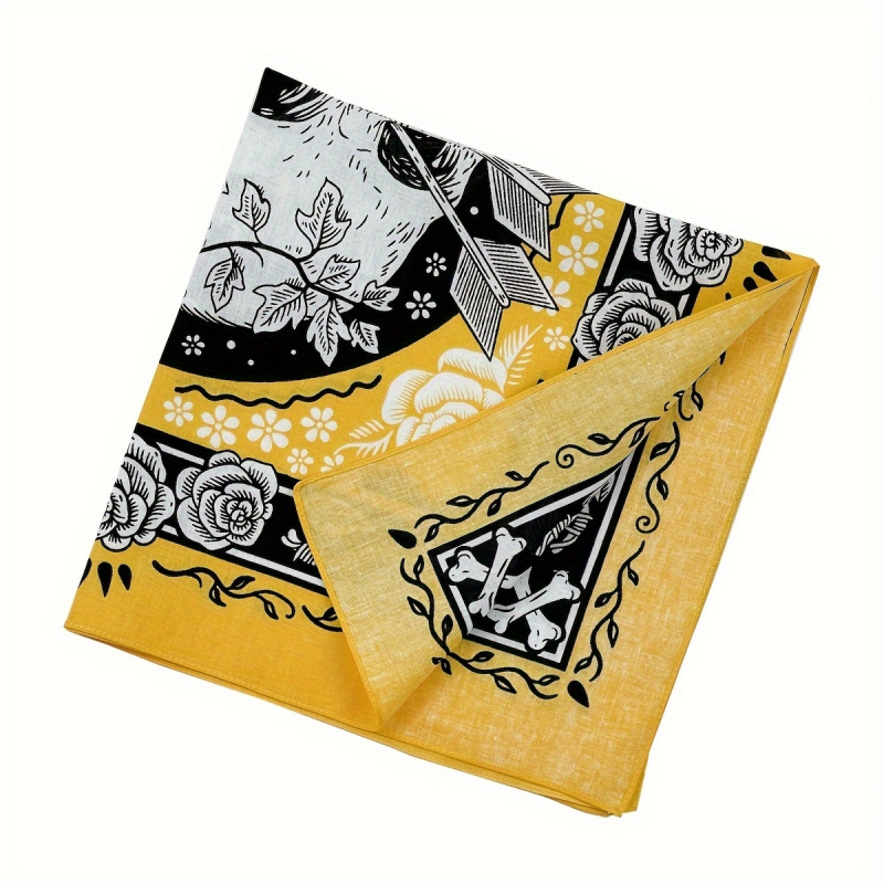 Skull Arrow Retro Headscarf Sq - مراجعة Bandana Cotton وسعره