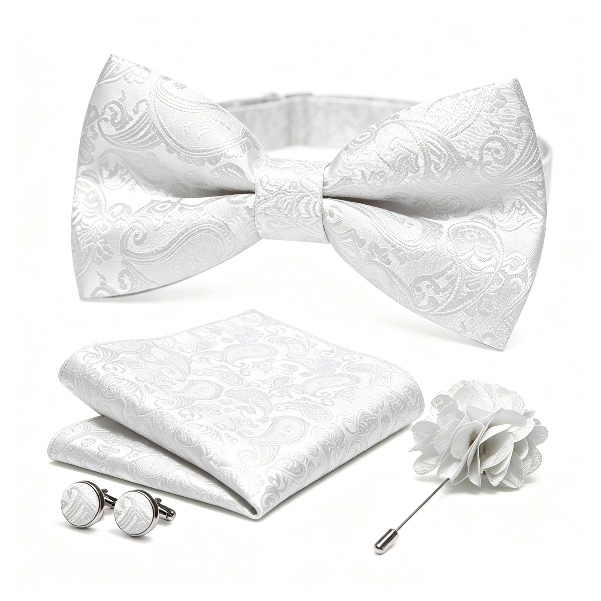 36pcs Black Silk Jacquard Pais - مراجعة Bow Tie Pre Tied وسعره