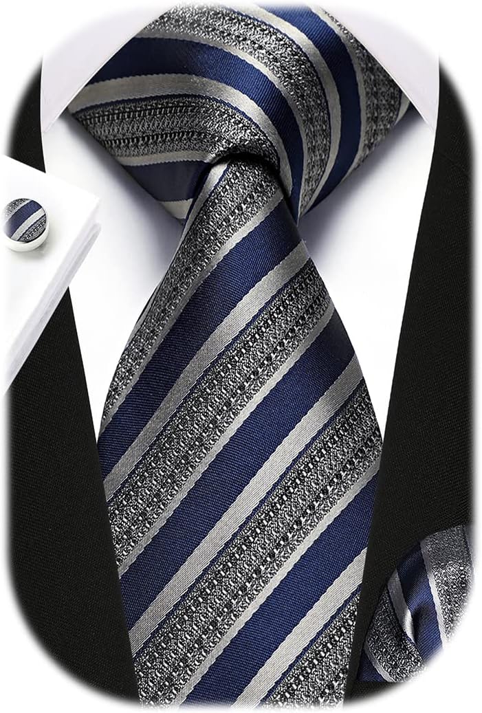 Men's Stripe Tie & Pocket Squa - مراجعة Pocket Square Set وسعره