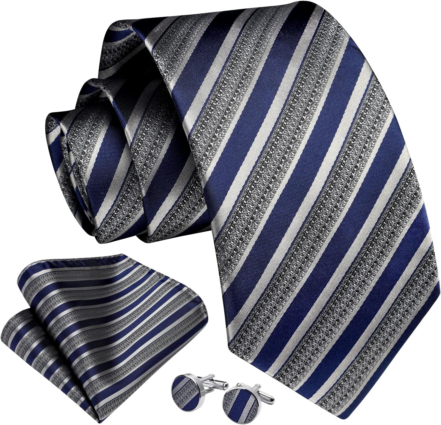 Men's Stripe Tie & Pocket Squa - مراجعة Pocket Square Set وسعره