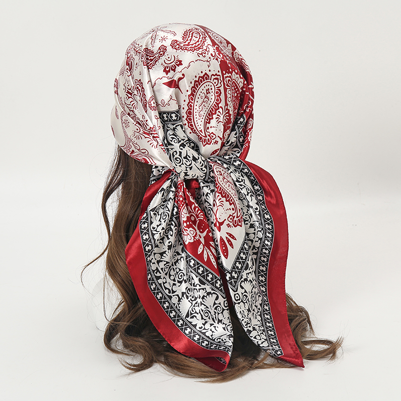 Satin Square Scarf Women Musli - مراجعة Face Scarf Mask وسعره