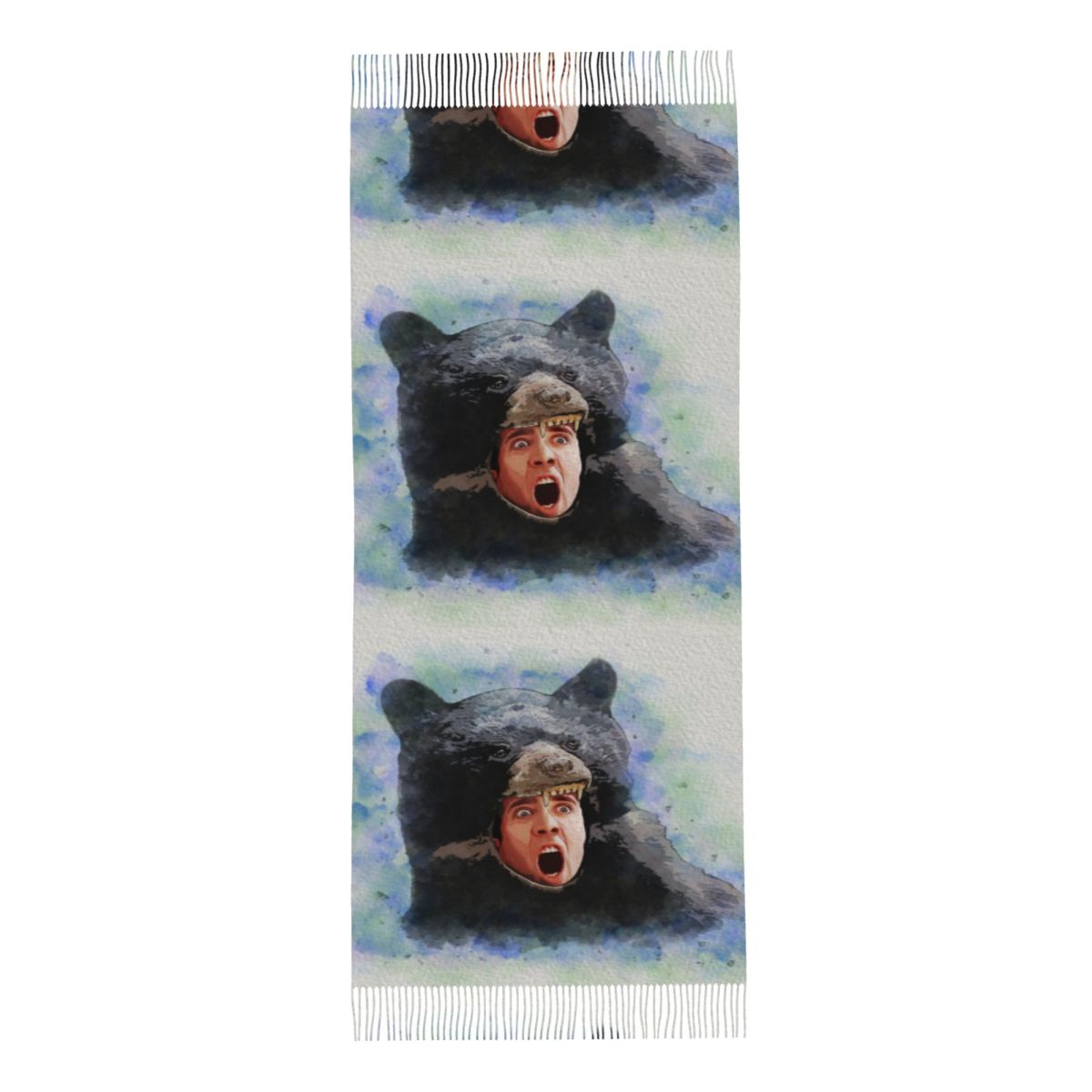 Cage Bear Watercolor Scarf for - مراجعة Pashmina Wrap Large وسعره