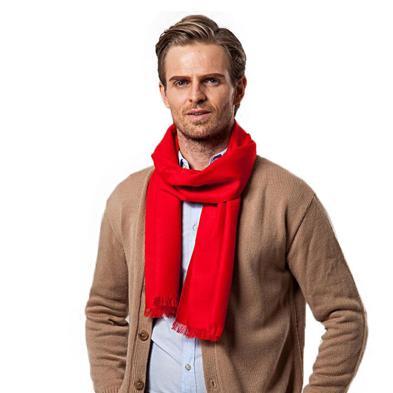 Fashion Winter Solid Color Men - مراجعة Muffler Men Wool وسعره
