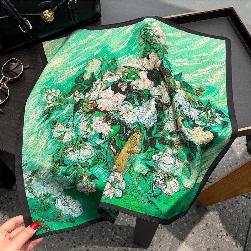 100% Silk Scarf Bandana Women  - مراجعة Face Scarf Mask وسعره