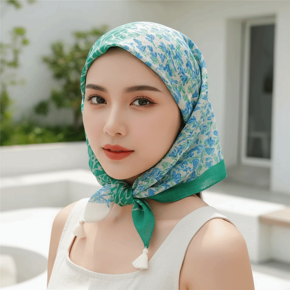 Neck Wrap Cotton-Linen Square  - مراجعة Bandana Cotton وسعره