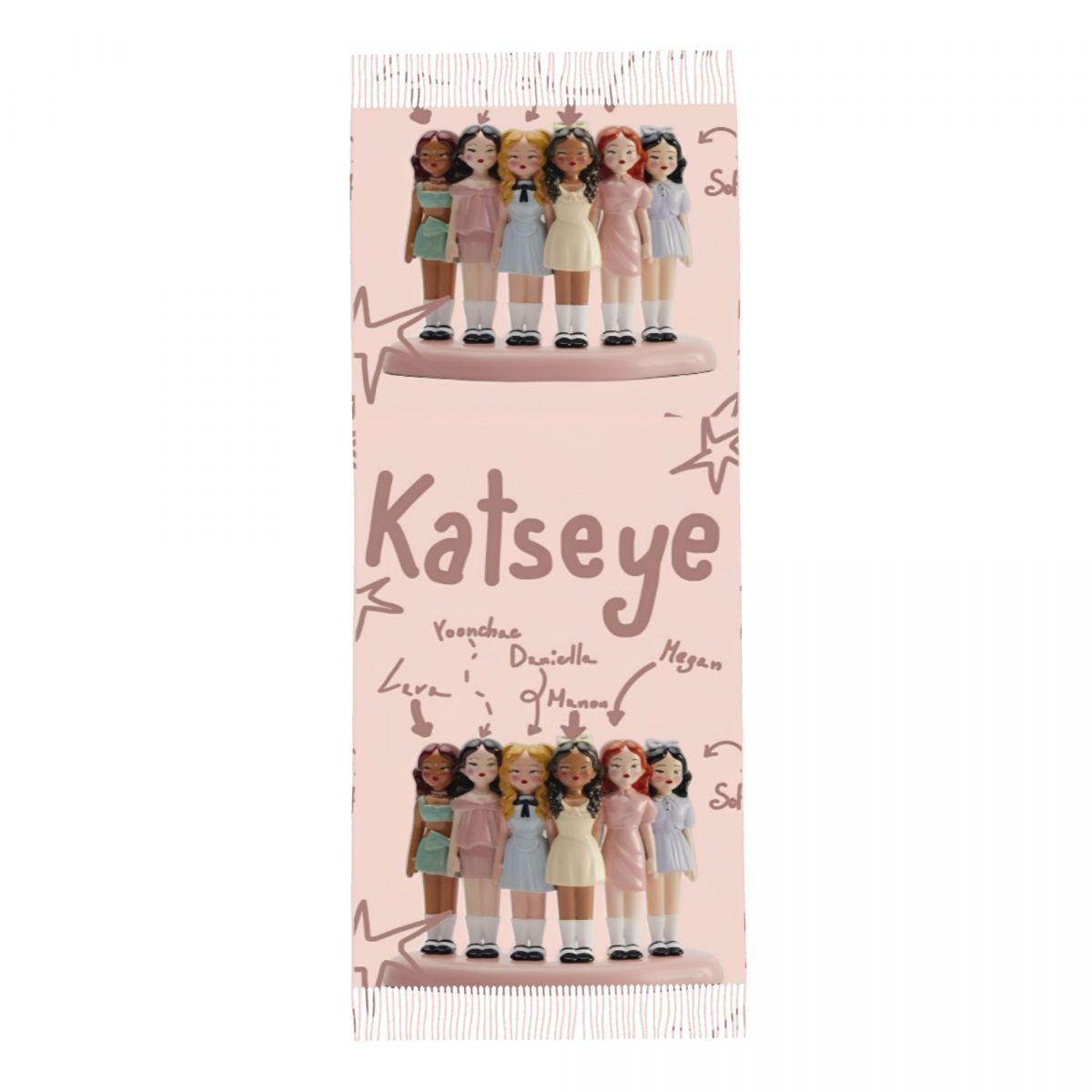 Katseye Kpop Idol Shawl Wrap W - مراجعة Pashmina Wrap Large وسعره