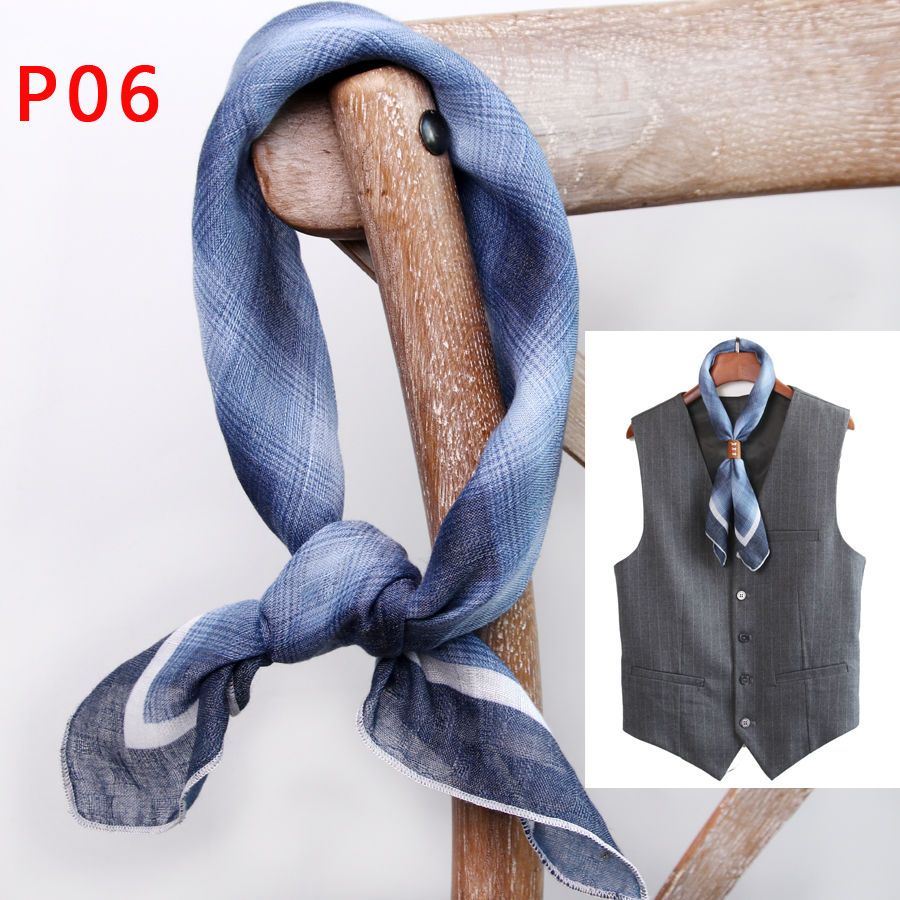 Men's Square Scarf with Button - مراجعة Ascot Neck Scarf وسعره