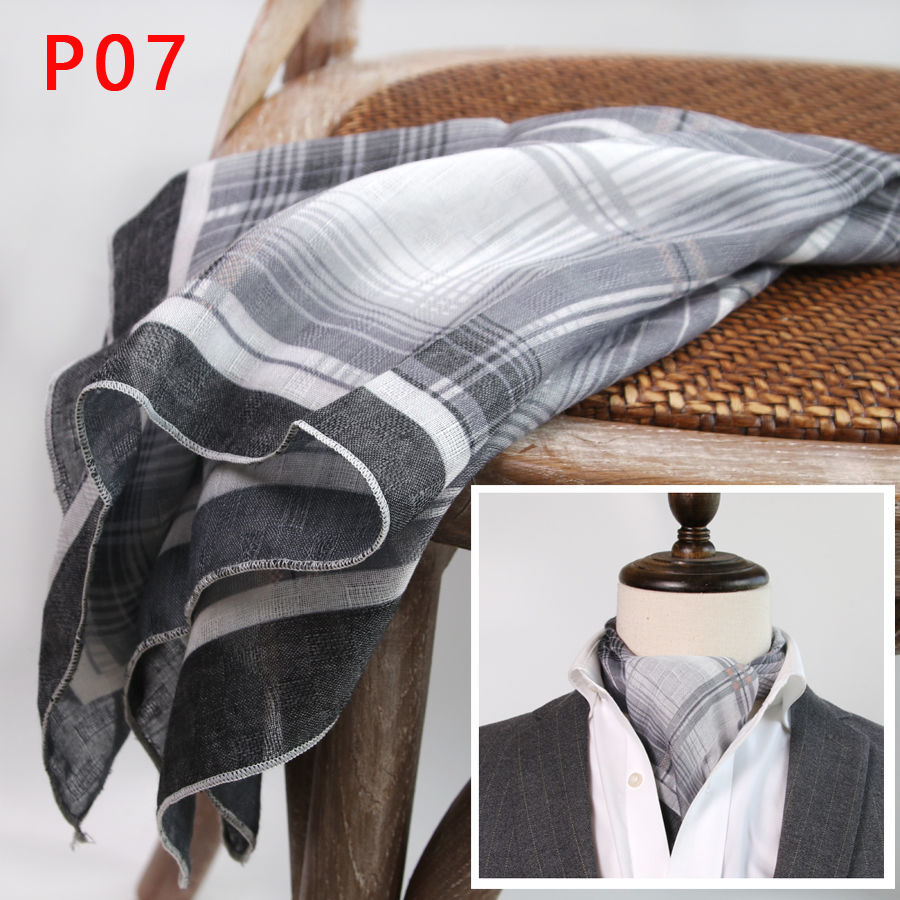 Men's Square Scarf with Button - مراجعة Ascot Neck Scarf وسعره