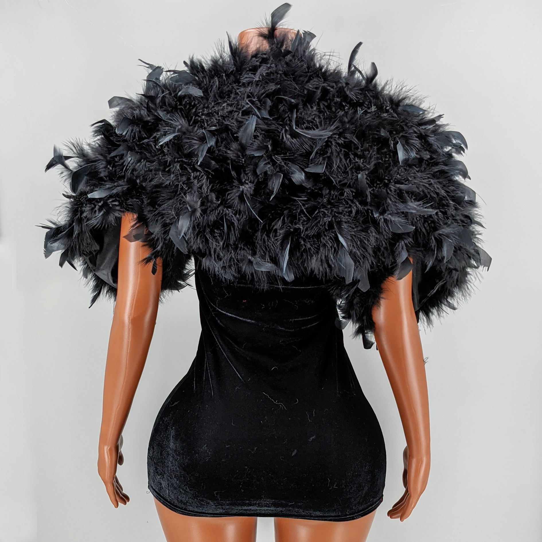 Black Feather Shawl for Women  - مراجعة Stole Wedding Shawl وسعره