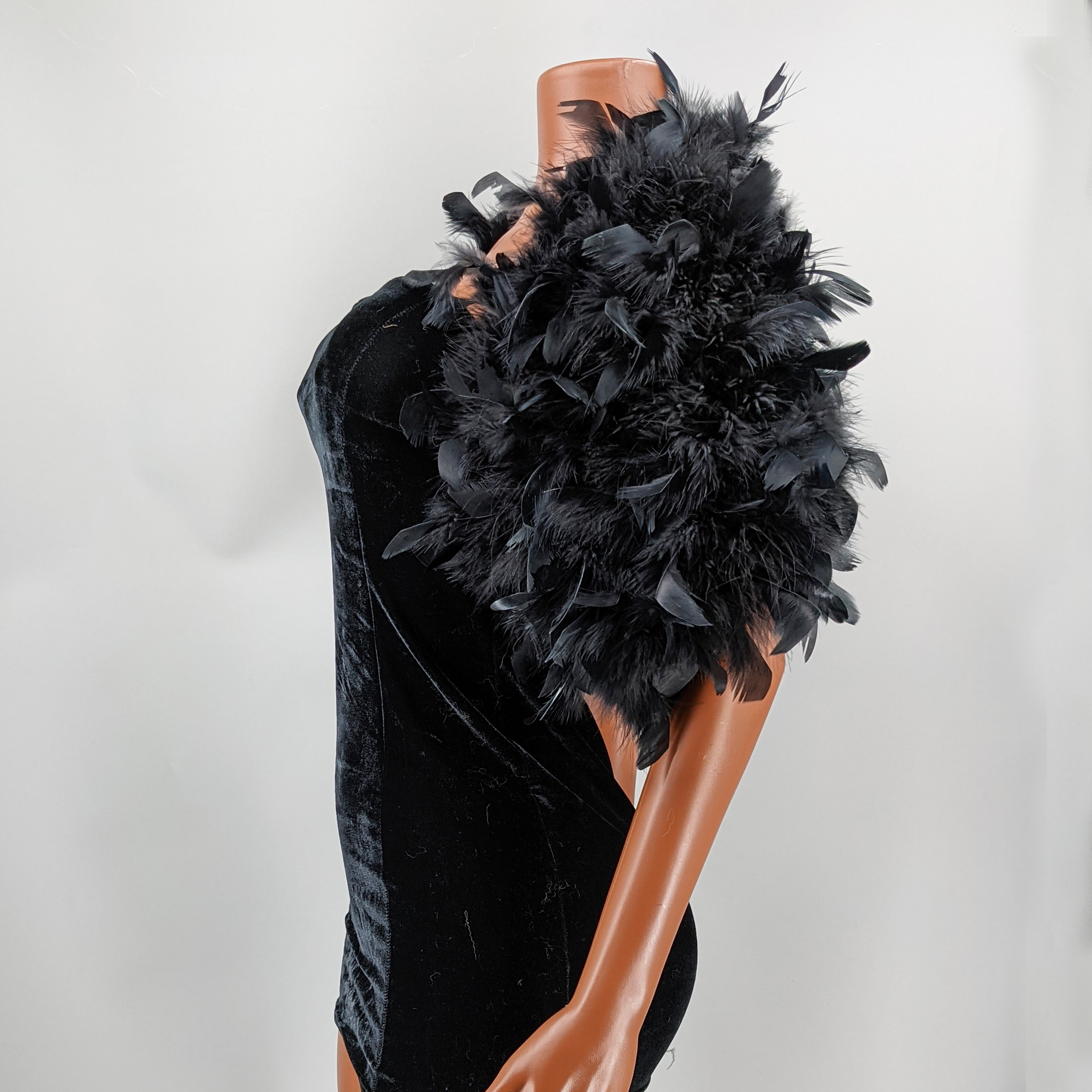 Black Feather Shawl for Women  - مراجعة Stole Wedding Shawl وسعره