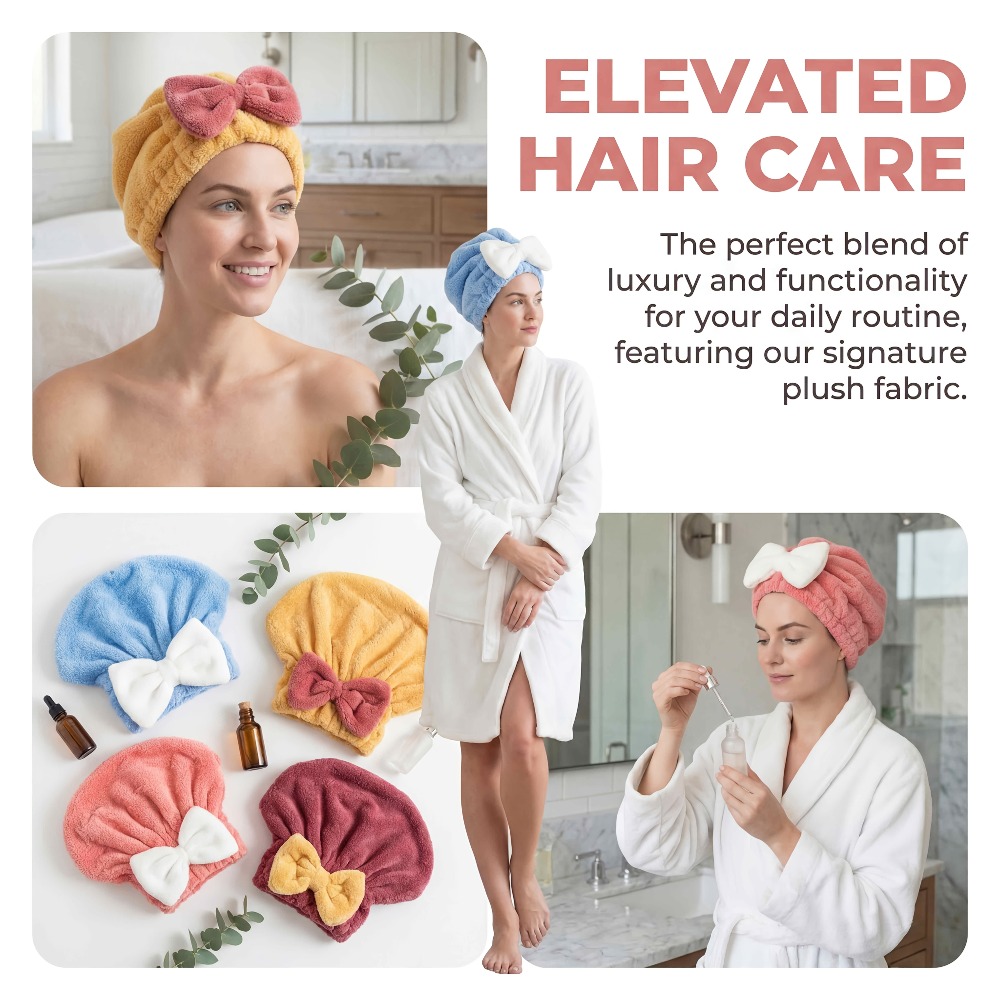 Microfiber Hair Drying Cap, Qu - مراجعة Head Wrap Turban وسعره