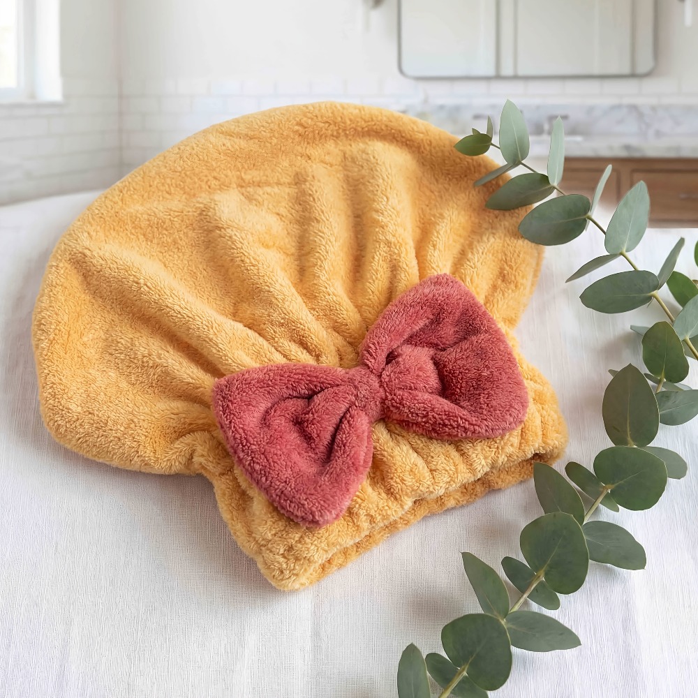 Microfiber Hair Drying Cap, Qu - مراجعة Head Wrap Turban وسعره