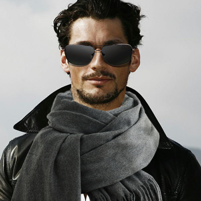 Fashion Scarf Man Winter Warm  - مراجعة Muffler Men Wool وسعره