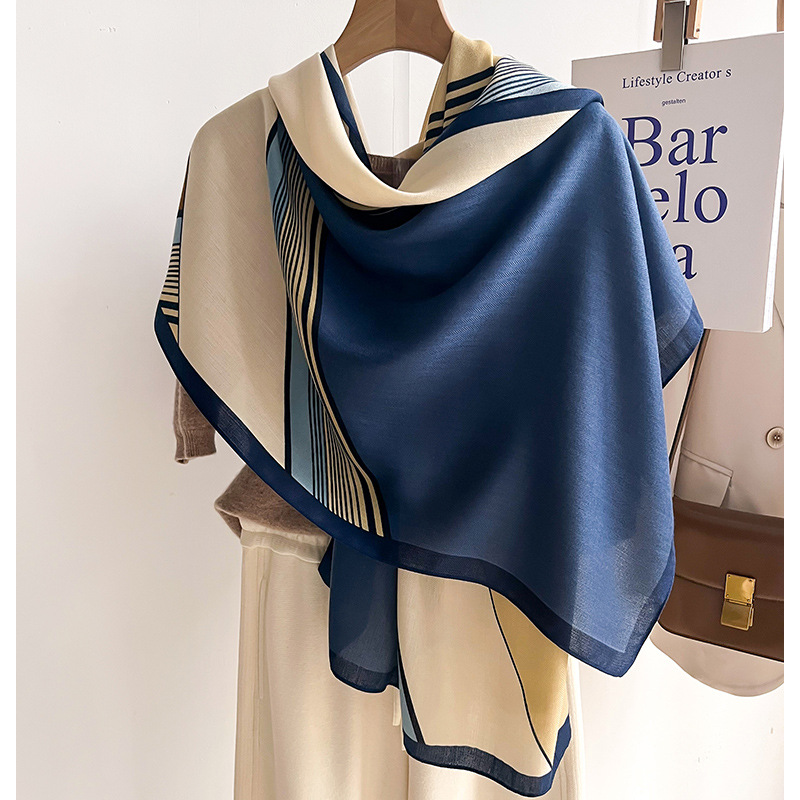 Luxury Brand Scarf  Wool Cotto - مراجعة Pashmina Wrap Large وسعره