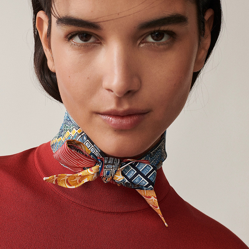 100% Silk Ring Scarf Neckerchi - مراجعة Ascot Neck Scarf وسعره