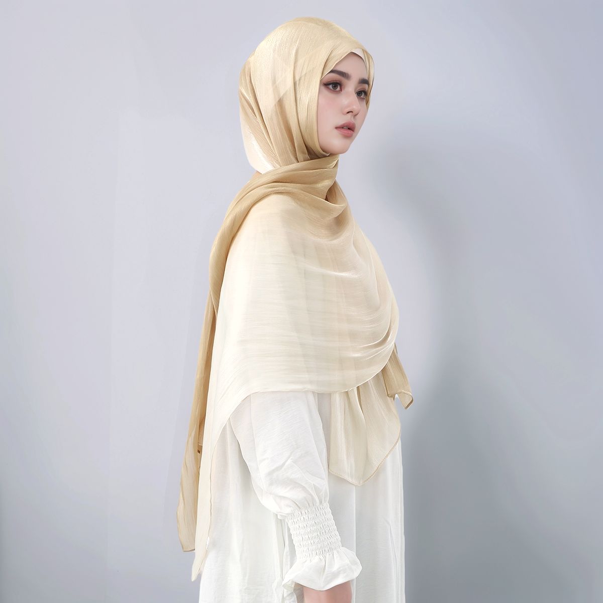 Gradient Twinkle Silk Hijab Sc - مراجعة Head Wrap Turban وسعره