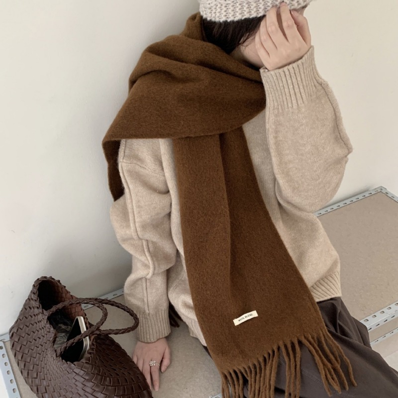 Korean Version Chic Solid Tass - مراجعة Muffler Men Wool وسعره
