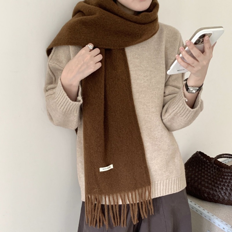 Korean Version Chic Solid Tass - مراجعة Muffler Men Wool وسعره