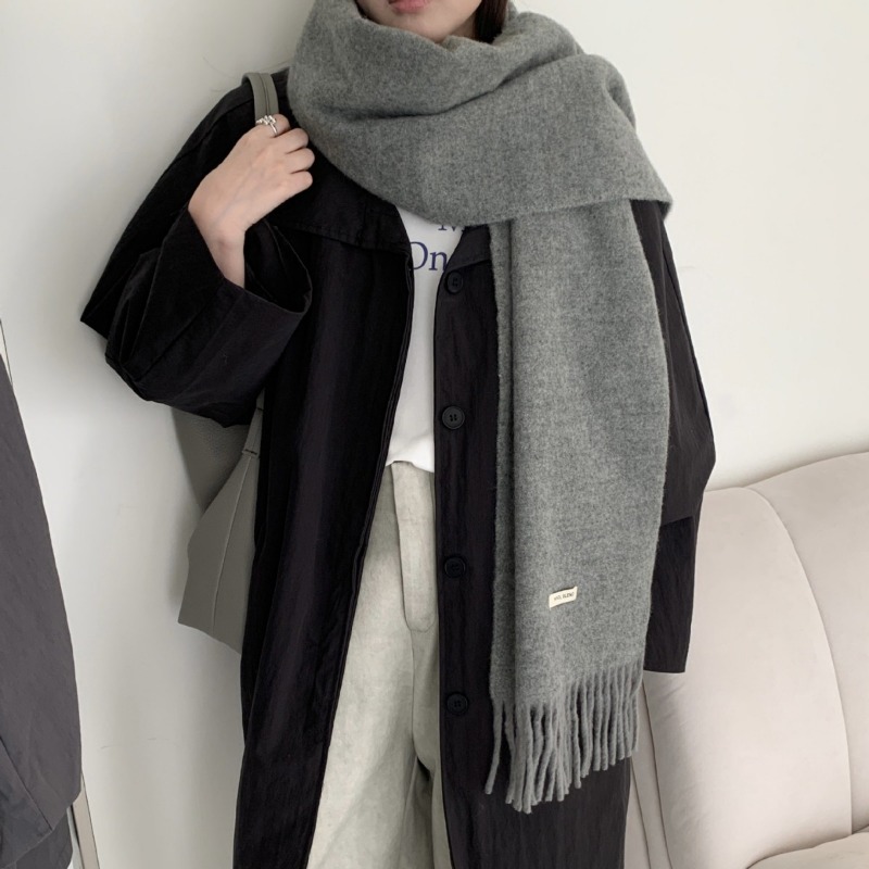 Korean Version Chic Solid Tass - مراجعة Muffler Men Wool وسعره