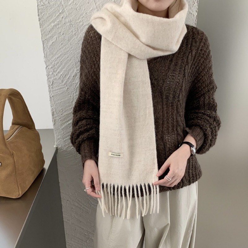 Korean Version Chic Solid Tass - مراجعة Muffler Men Wool وسعره